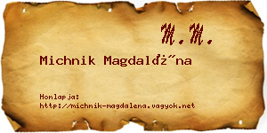 Michnik Magdaléna névjegykártya